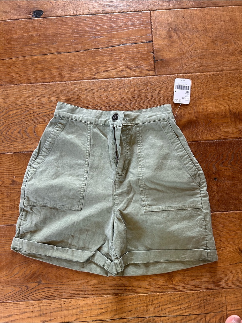 Roots Olive Green Utility Bermuda Shorts